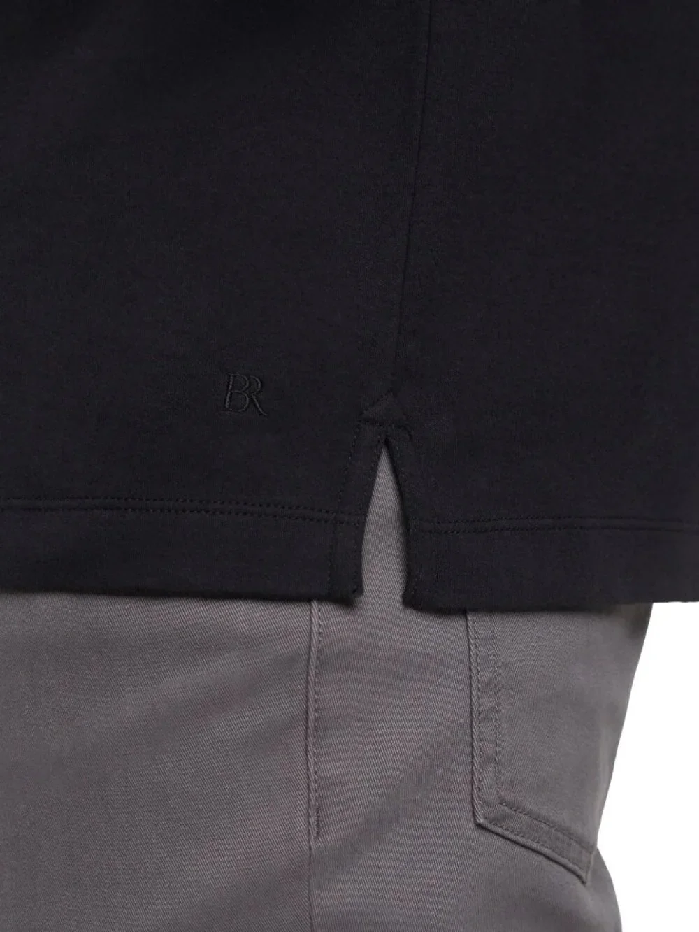 Banana Republic Luxe Touch Performance Cotton Short Sleeve Tee Black #A2430